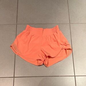 Lululemon Athletica Orange Athletic Shorts
